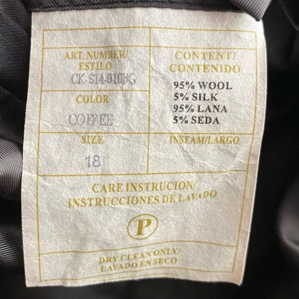 Carven Black Wool/Silk Blend Blazer Size 18